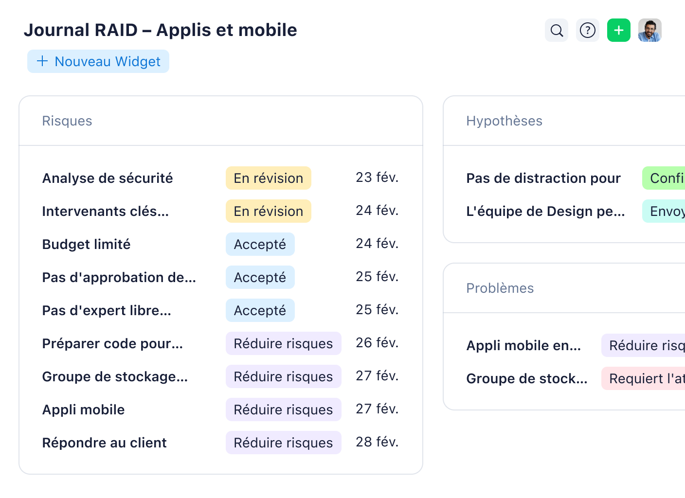 Statistiques et tableaux de bord